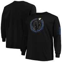 Men's Fanatics Black Los Angeles Rams Big & Tall Color Pop Long Sleeve T-Shirt