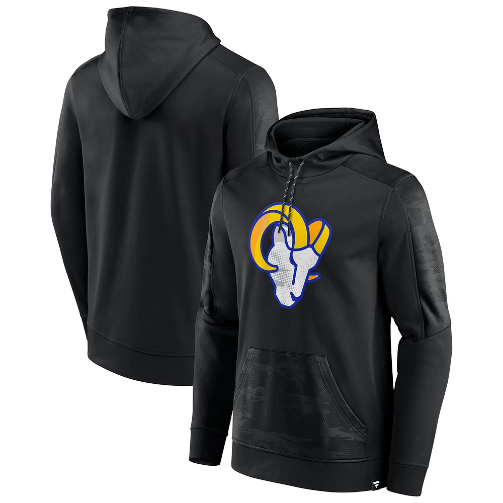 Men's Fanatics Black Los Angeles Rams Operation Blowout On The Ball Pullover Hoodie