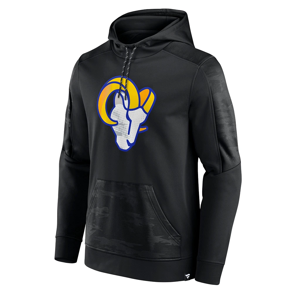 Men's Fanatics Black Los Angeles Rams Operation Blowout On The Ball Pullover Hoodie