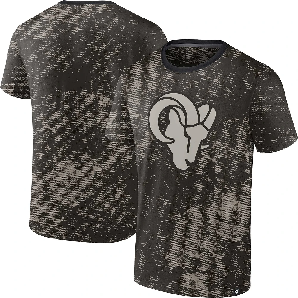 T-shirt noir Fanatics Shadow des Rams de Los Angeles pour hommes