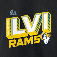 Men's Fanatics Black Los Angeles Rams Super Bowl LVI Bound Tilted Roster Long Sleeve T-Shirt