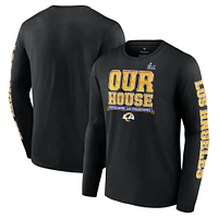 Men's Fanatics Black Los Angeles Rams Super Bowl LVI Champions Hometown Audible Long Sleeve T-Shirt