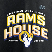 T-shirt noir à manches longues Fanatics pour hommes Los Angeles Rams Super Bowl LVI Champions Hometown