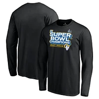 Men's Fanatics Black Los Angeles Rams Super Bowl LVI Champions Parade Celebration Long Sleeve T-Shirt