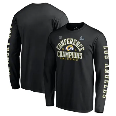 Los Angeles Rams Fanatics Branded 2021 NFC Champions Vintage Long Sleeve T-Shirt - Black