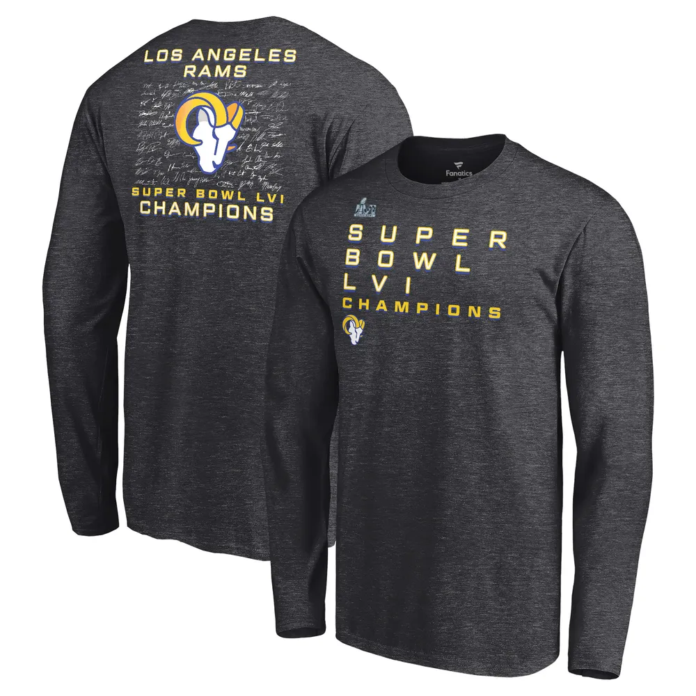 Fanatics Branded Men's Fanatics Branded Charcoal Los Angeles Rams Super  Bowl LVI Champions Big & Tall Signature Roster Long Sleeve T-Shirt