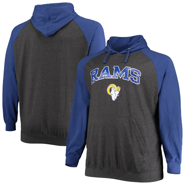 Men's Royal/Heathered Gray Los Angeles Rams Big & Tall Team Logo