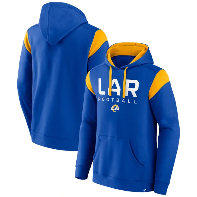 Men's '47 Los Angeles Chargers Heather Gray Gridiron Lace-Up Pullover Hoodie