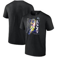 T-shirt MVP Fanatics Cooper Kupp pour hommes, noir, Los Angeles Rams, Super Bowl LVI Champions