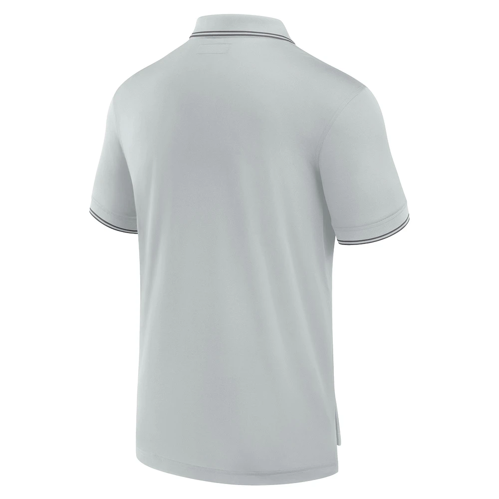 Men's Fanatics Gray Los Angeles Rams Front Office Pique Polo