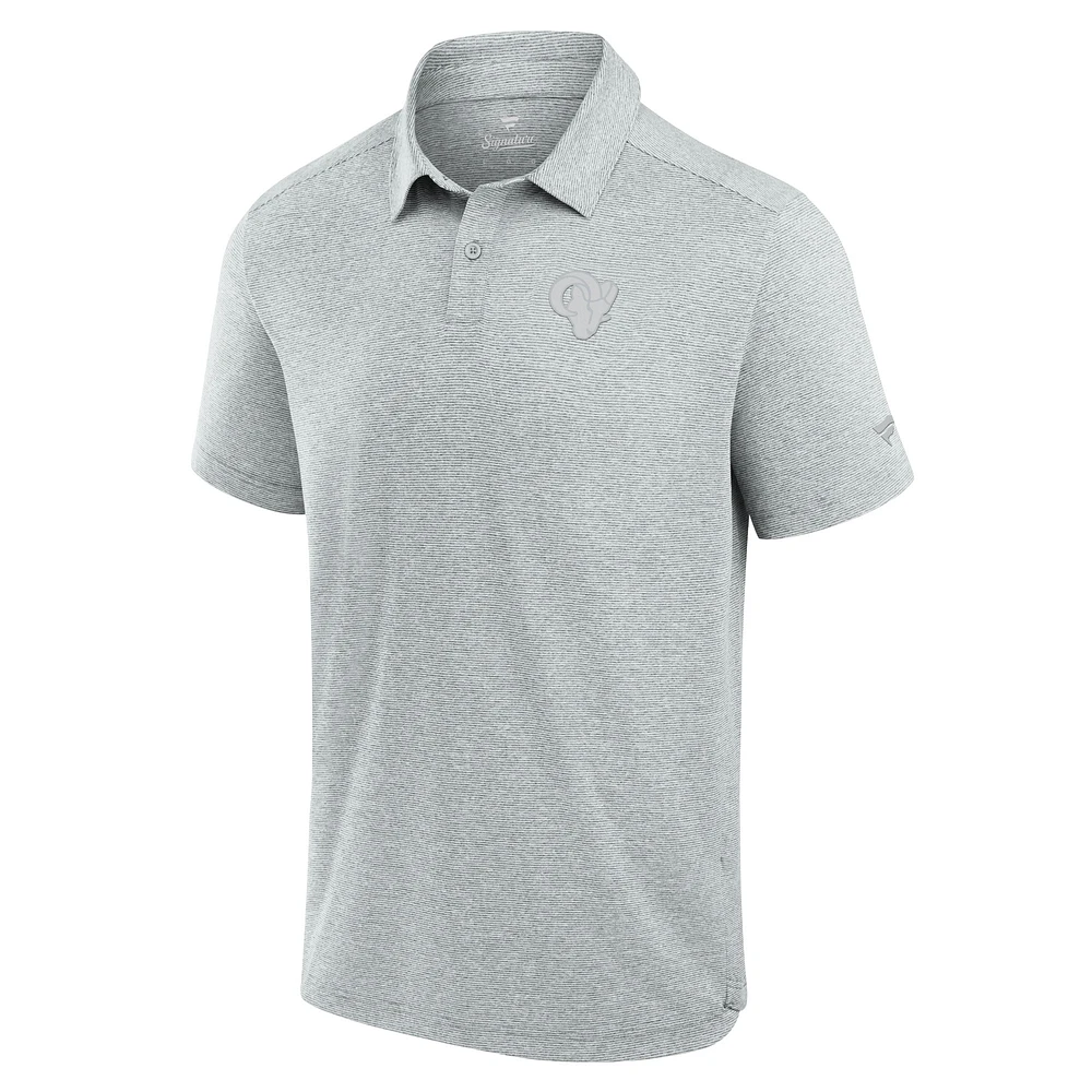 Polo technique Fanatics gris Los Angeles Rams Front Office pour hommes