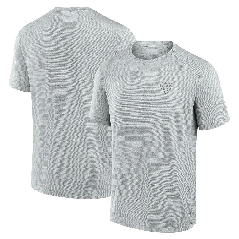 T-shirt technique gris Los Angeles Rams Front Office Fanatics pour hommes