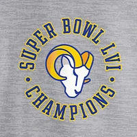 Polo Fanatics gris Los Angeles Rams Super Bowl LVI Champions pour hommes