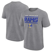 Men's Fanatics Heather Gray Los Angeles Rams Big & Tall Top Notch T-Shirt
