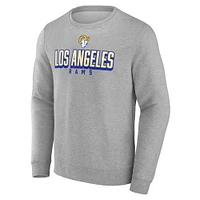 Men's Fanatics Heather Gray Los Angeles Rams Bold Move Pullover Sweatshirt