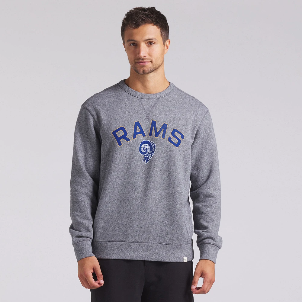 Sweat-shirt à capuche en tissu éponge boucle pour homme Fanatics Heather Grey Los Angeles Rams