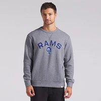 Men's Fanatics  Heather Gray Los Angeles Rams Loop Terry Pullover Sweatshirt