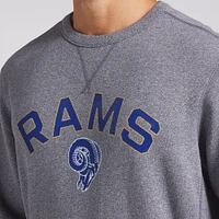 Men's Fanatics  Heather Gray Los Angeles Rams Loop Terry Pullover Sweatshirt