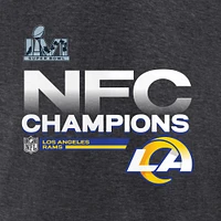 T-shirt à manches longues Fanatics Heathered Charcoal Los Angeles Rams 2021 NFC Champions Locker Room Trophy Collection pour hommes