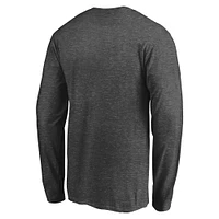 Men's Fanatics Heathered Charcoal Los Angeles Rams Big & Tall Primary Logo Long Sleeve T-Shirt