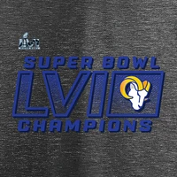 Men's Fanatics Heathered Charcoal Los Angeles Rams Super Bowl LVI Champions Fumble T-Shirt