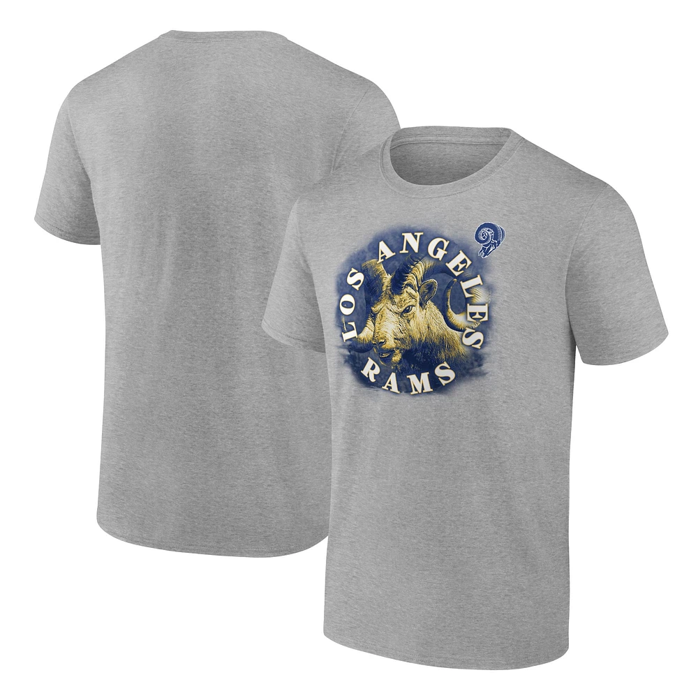 T-shirt Sporting Chance Fanatics pour hommes, gris chiné, Los Angeles Rams, grands et