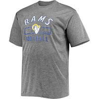 T-shirt de l'équipe Big & Tall Fanatics gris chiné des Los Angeles Rams pour hommes