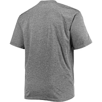 T-shirt de l'équipe Big & Tall Fanatics gris chiné des Los Angeles Rams pour hommes