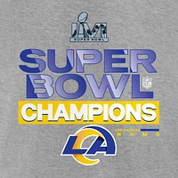 Fanatics pour hommes gris chiné Los Angeles Rams Super Bowl LVI Champions Locker Room Trophy Collection T-shirt à manches longues