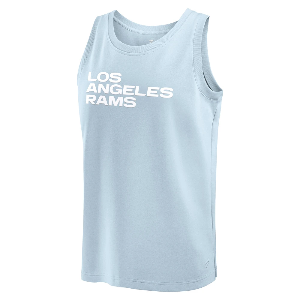 Men's Fanatics Light Blue Los Angeles Rams Elements Tank Top