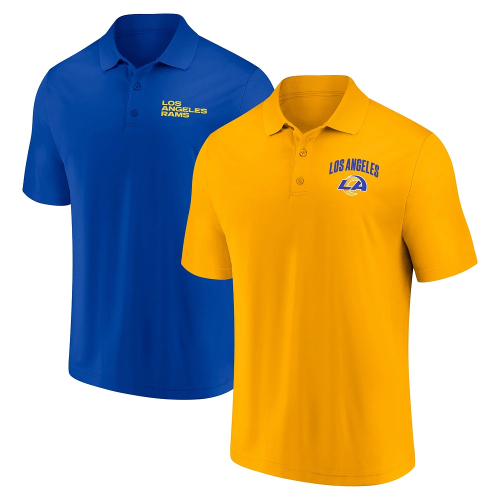 Men's Fanatics Los Angeles Rams Lockup Two-Pack Polo Set