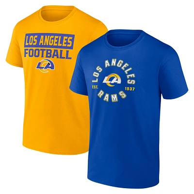 Pack combiné de t-shirts Fanatics Los Angeles Rams Serve pour hommes