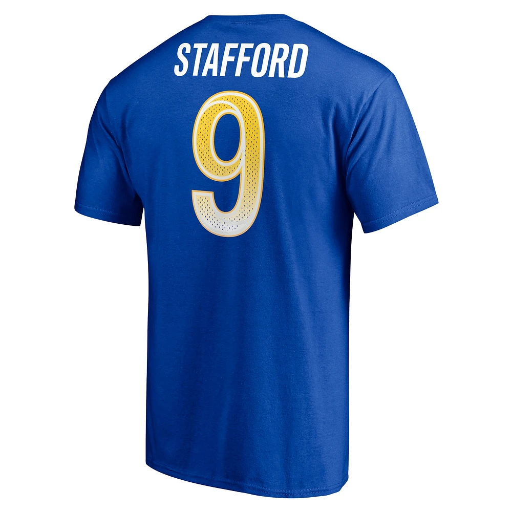 T-shirt Fanatics Matthew Stafford Royal Los Angeles Rams Player Icon pour hommes