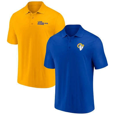 Men's Fanatics Royal/Gold Los Angeles Rams Dueling Two-Pack Polo Set