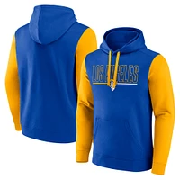 Men's Fanatics Royal/Gold Los Angeles Rams Outline Pullover Hoodie