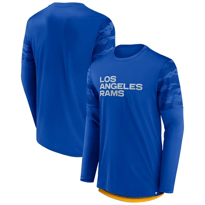 Men's Fanatics Royal/Gold Los Angeles Rams Square Off Long Sleeve T-Shirt