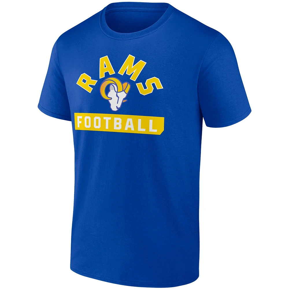 Ensemble combiné de deux t-shirts du calendrier 2023 des Rams Los Angeles Fanatics Royal/Blanc pour hommes