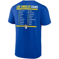 Men's Fanatics Royal/White Los Angeles Rams Two-Pack 2023 Schedule T-Shirt Combo Set