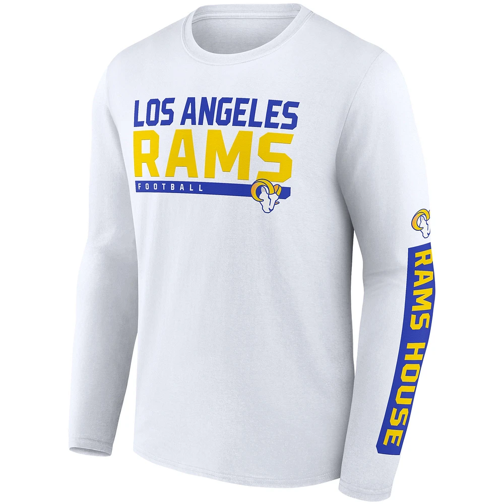 Ensemble combiné de deux t-shirts du calendrier 2023 des Rams Los Angeles Fanatics Royal/Blanc pour hommes