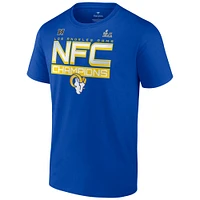 T-shirt incliné emblématique Fanatics Royal Los Angeles Rams 2021 NFC Champions pour hommes