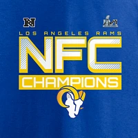 Men's Fanatics Royal Los Angeles Rams 2021 NFC Champions Iconic Slant T-Shirt