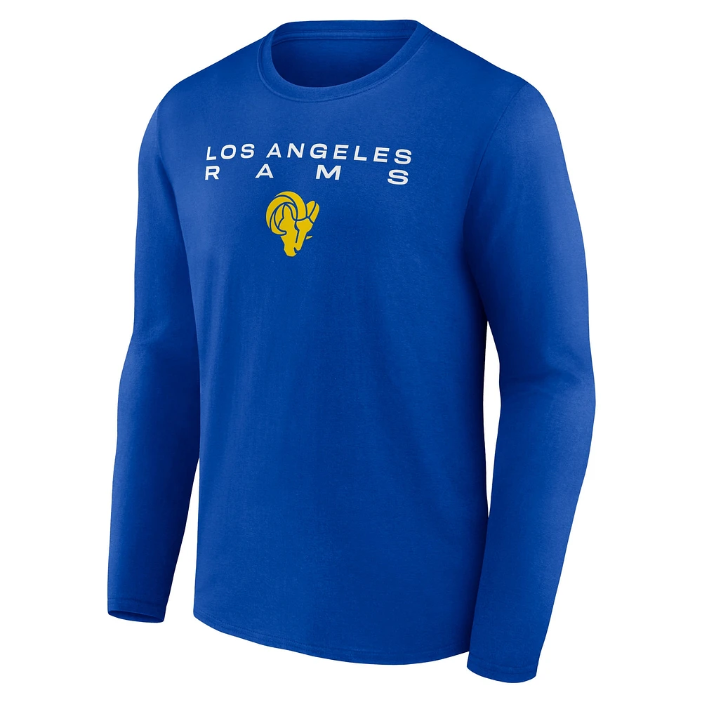 T-shirt à manches longues Fanatics Royal Los Angeles Rams Advance to Victory pour hommes