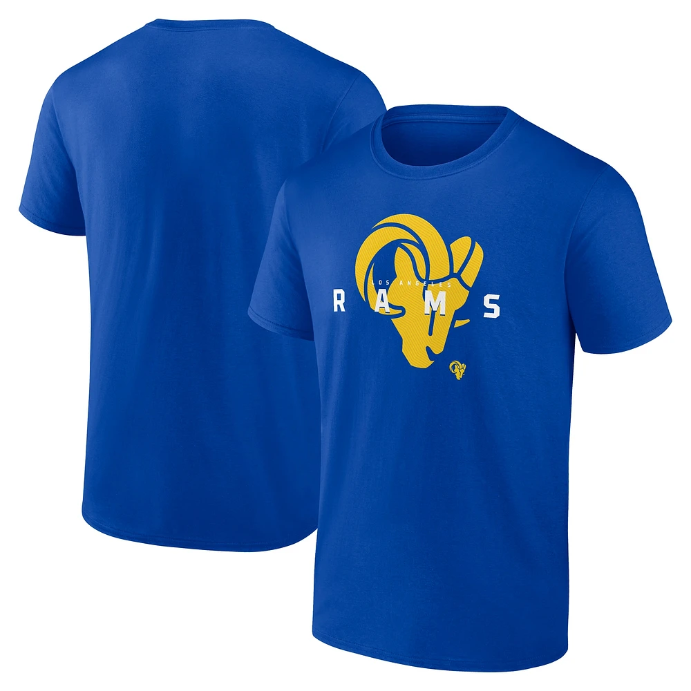 T-shirt coordonné Fanatics Royal Los Angeles Rams pour hommes, grande taille