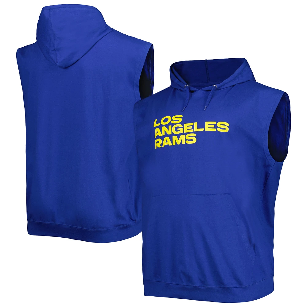 Sweat à capuche Fanatics Royal Los Angeles Rams Big & Tall Muscle pour hommes