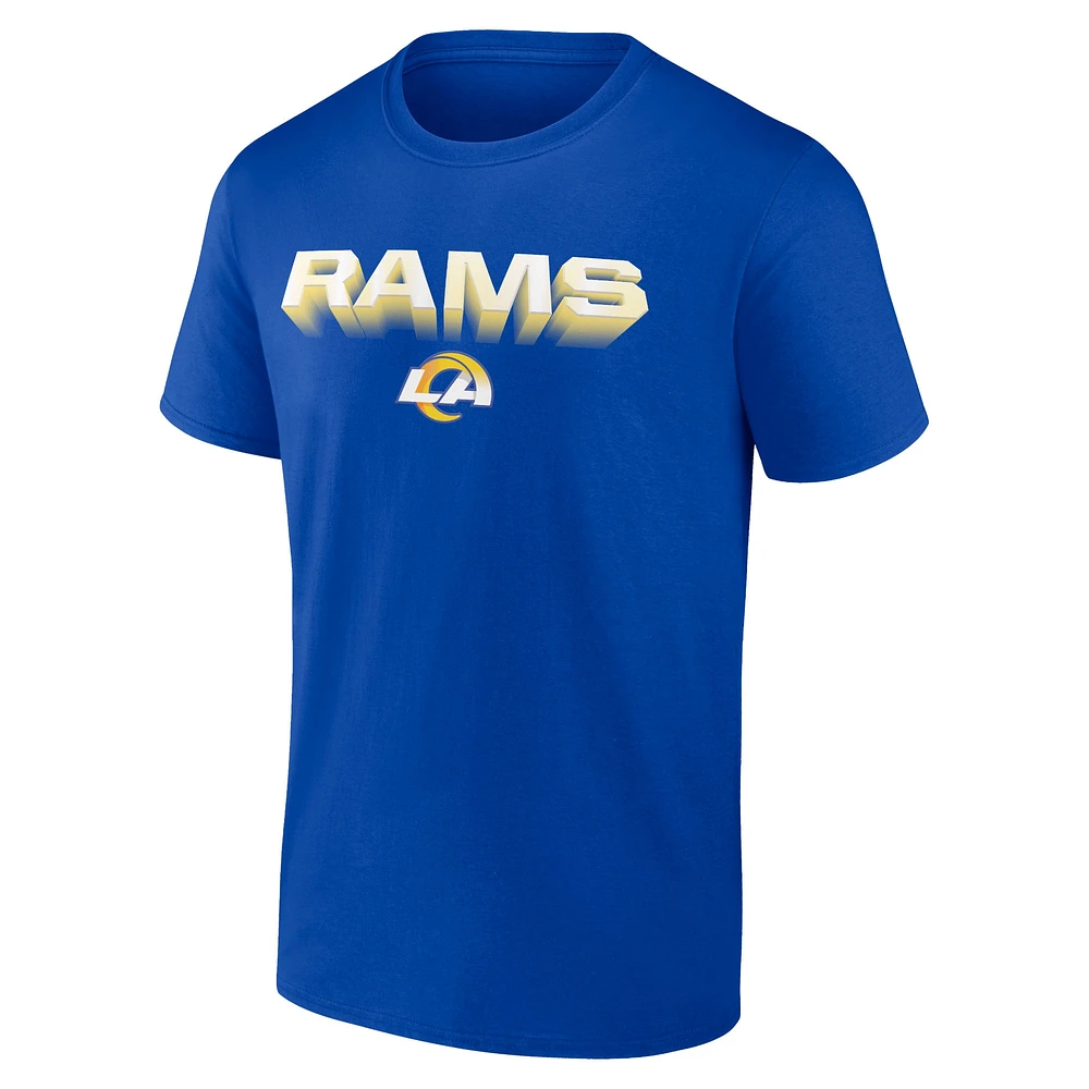 Men's Fanatics Royal Los Angeles Rams Chrome Dimension T-Shirt