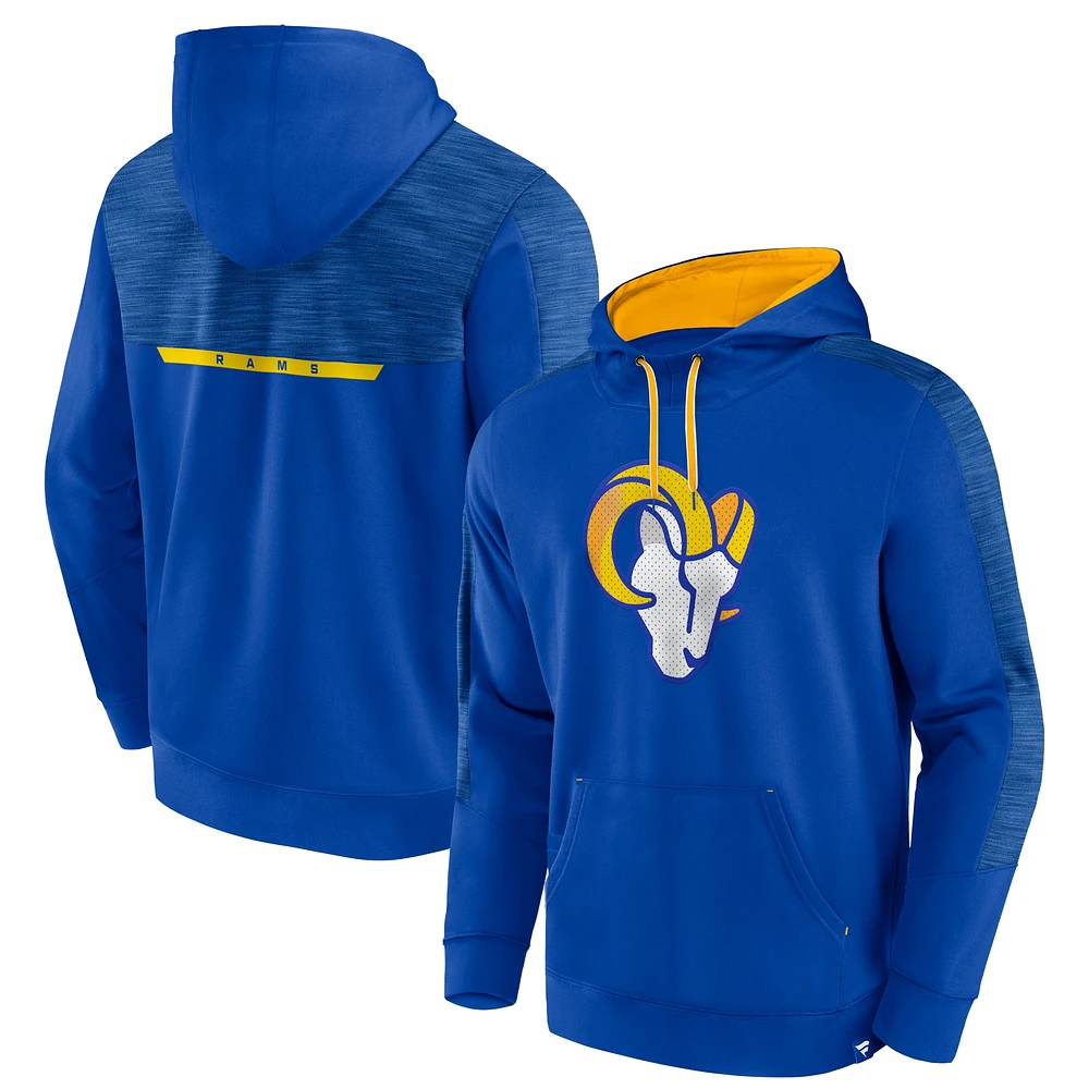 Men's Fanatics Royal Los Angeles Rams Defender Evo Pullover Hoodie