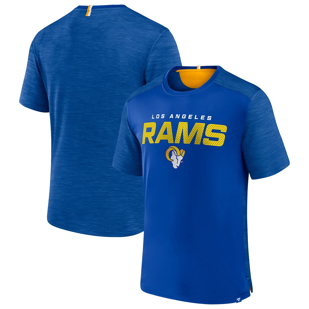 T-shirt Fanatics Royal Los Angeles Rams Defender Evo pour hommes