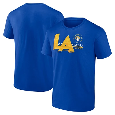 Men's Fanatics Royal Los Angeles Rams Hometown Offensive Drive T-Shirt