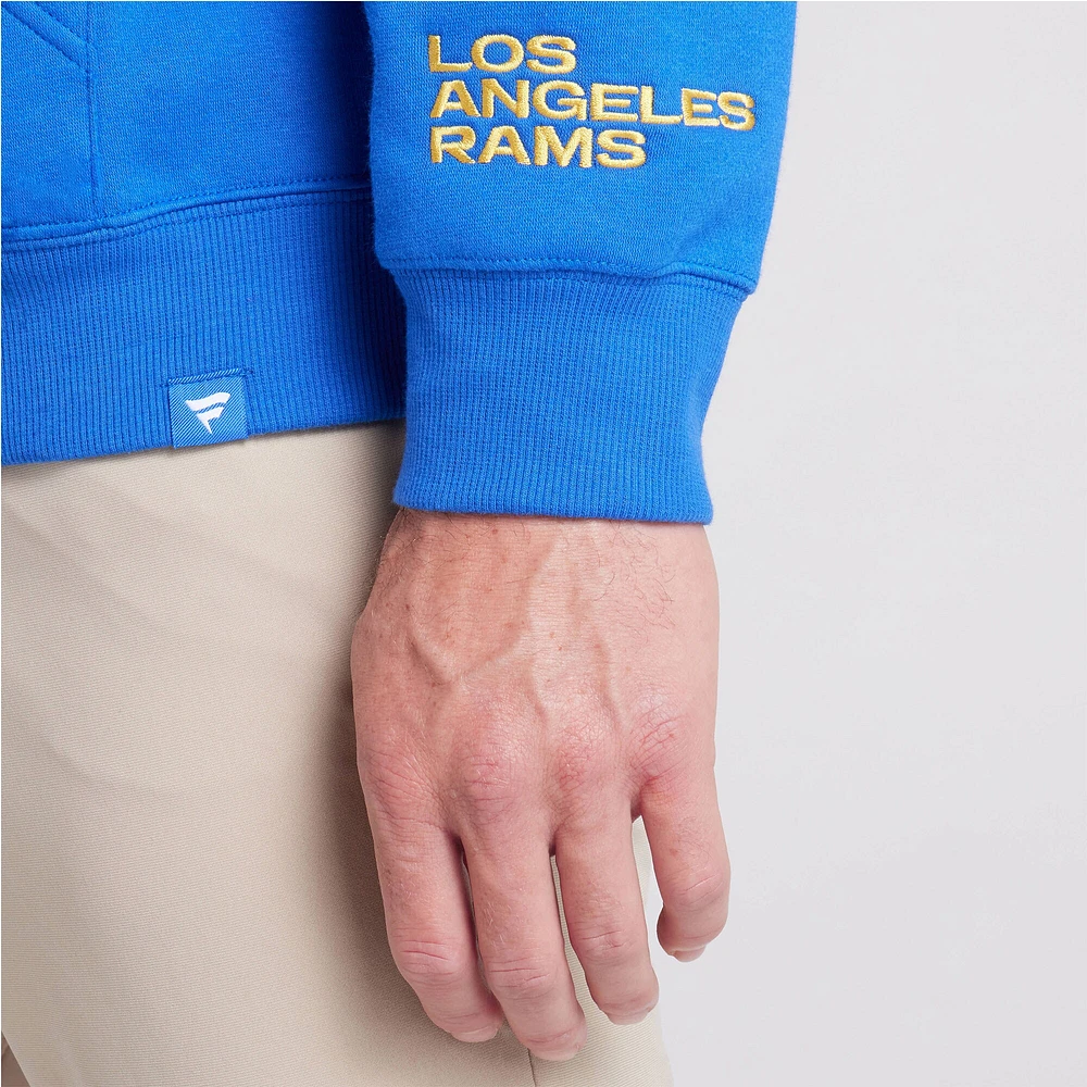 Sweat à capuche en polaire Legacy Royal Los Angeles Rams Fanatics pour hommes