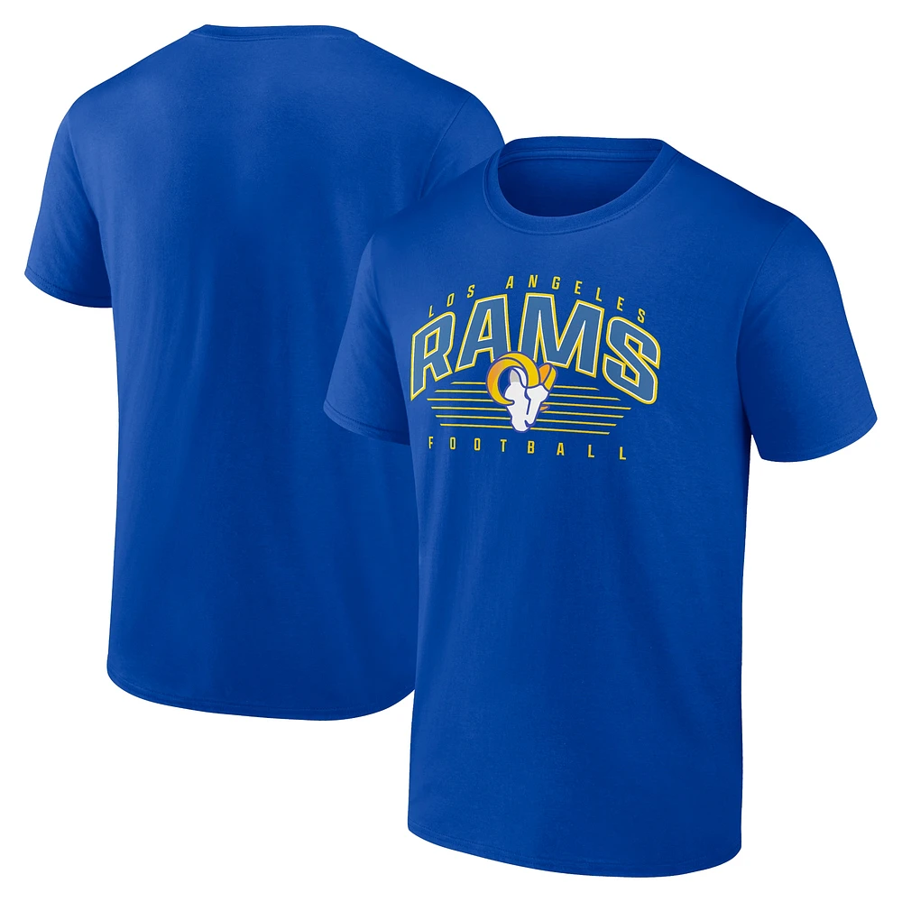 Men's Fanatics Royal Los Angeles Rams Line Clash T-Shirt